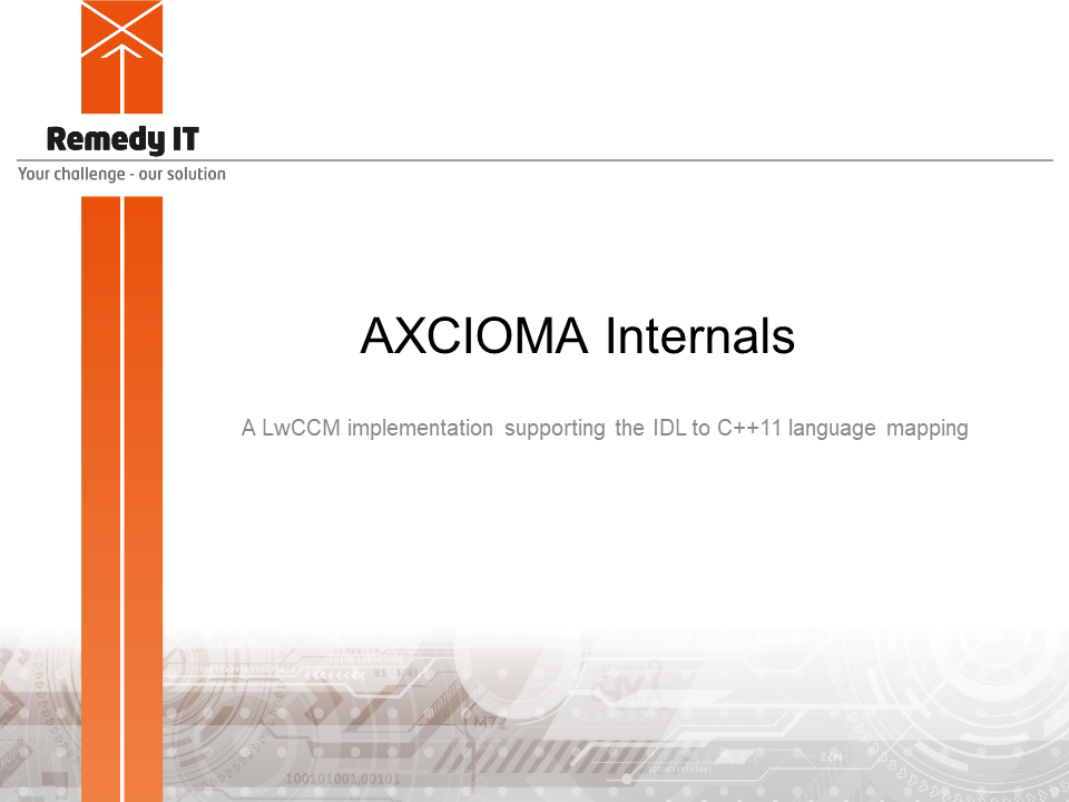 AXCIOMA, the internals, the component framework for distributed, real-time, and embedded systems